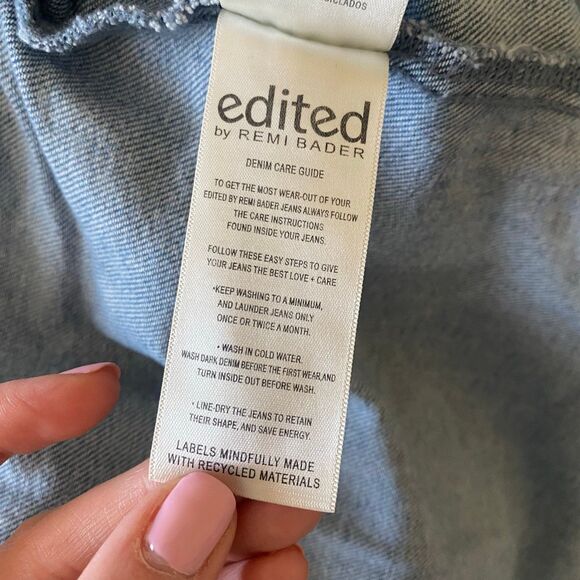 Edited by Remi Bader Women's Denim Top Authentic Light Jean Jacket Large NWT - Picture 6 of 12